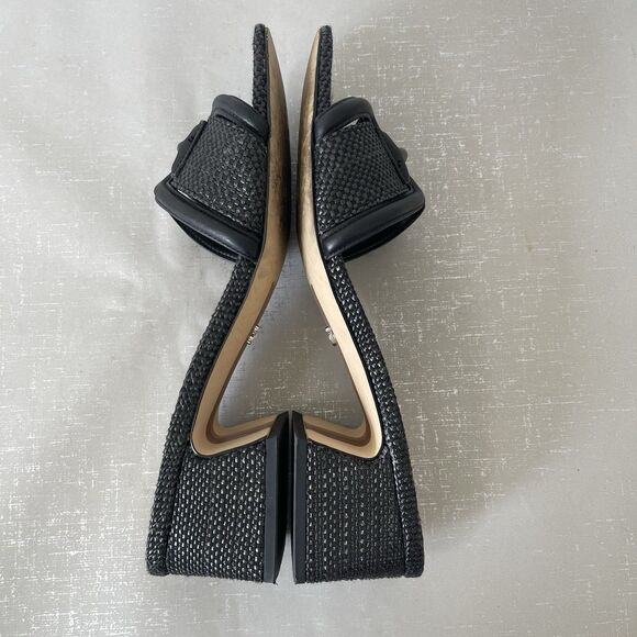 Sam Edelman Waylon Square Toe Block Heel Slide Black Sandals Size 10 M - Picture 9 of 13